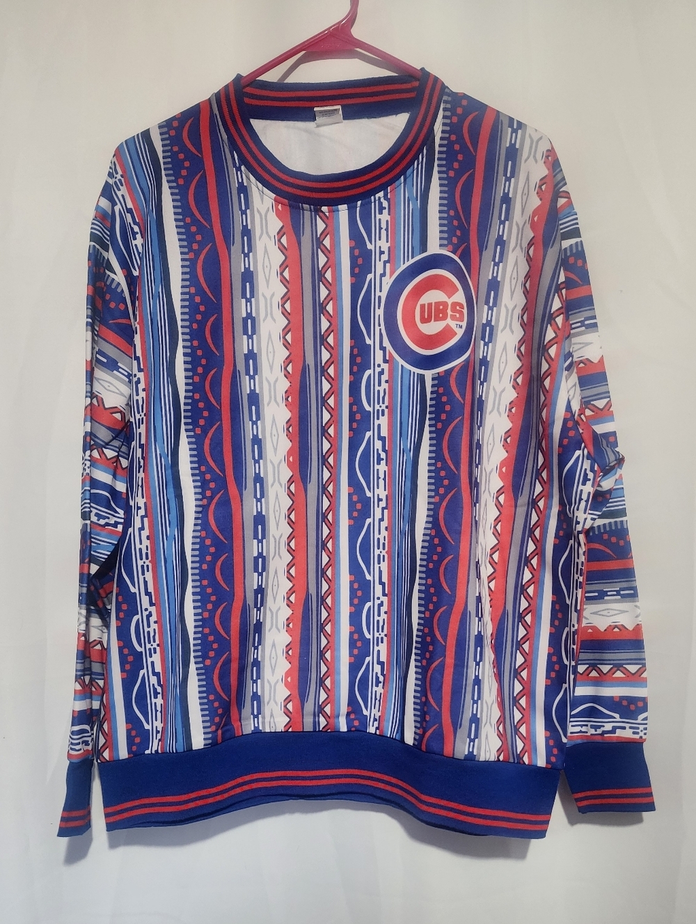 NWOT Chicago Cubs Coogi Style Mens XL Colorful SGA Pat Hughes Promo Giveaway (B)